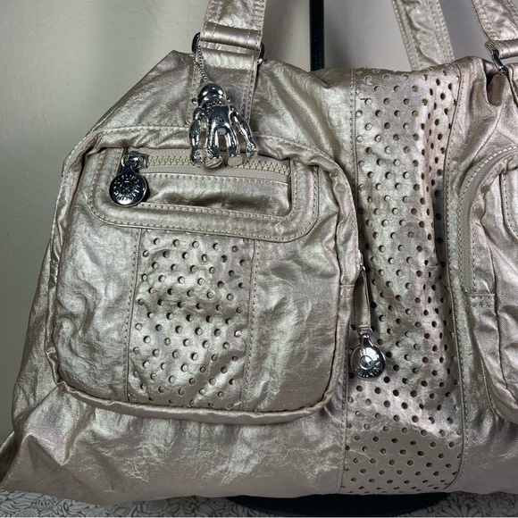 Kipling Large Duffle Bag Nylon Travel Gym Weekender tons of pockets - Picture 2 of 13